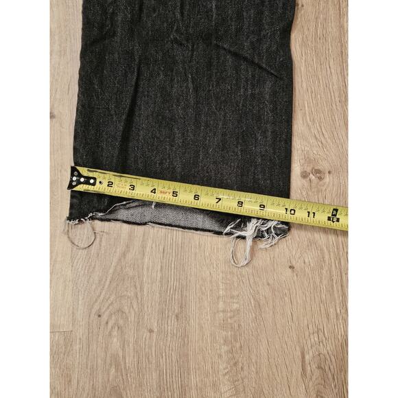 Vintage Y2K RocaWear Baggy Wide Leg Skater Jeans Red Embroidered Black 38X28 - Picture 8 of 11